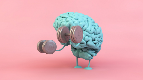 blue brain training 3d rendering