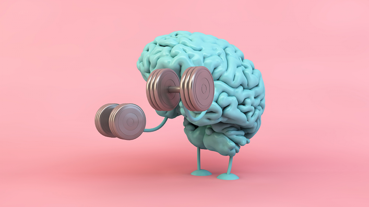 blue brain training 3d rendering